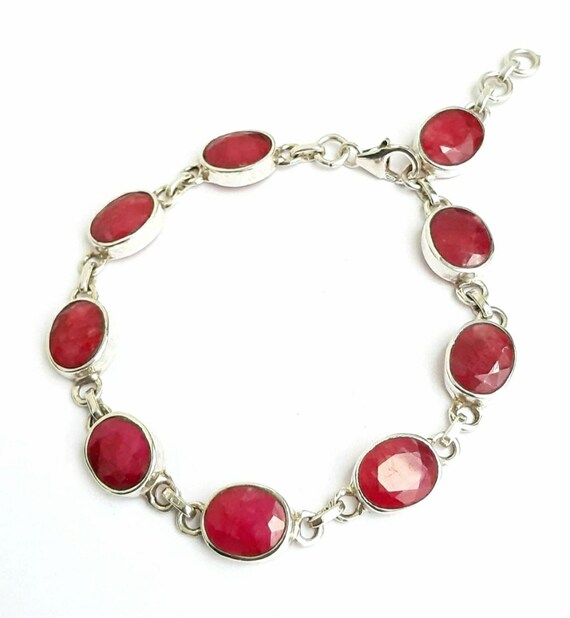 Genuine ruby sale bracelet