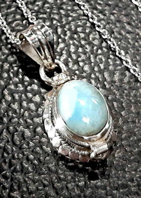 ラリマーフォトロケットネックレス 925スターリングシルバーロケット  