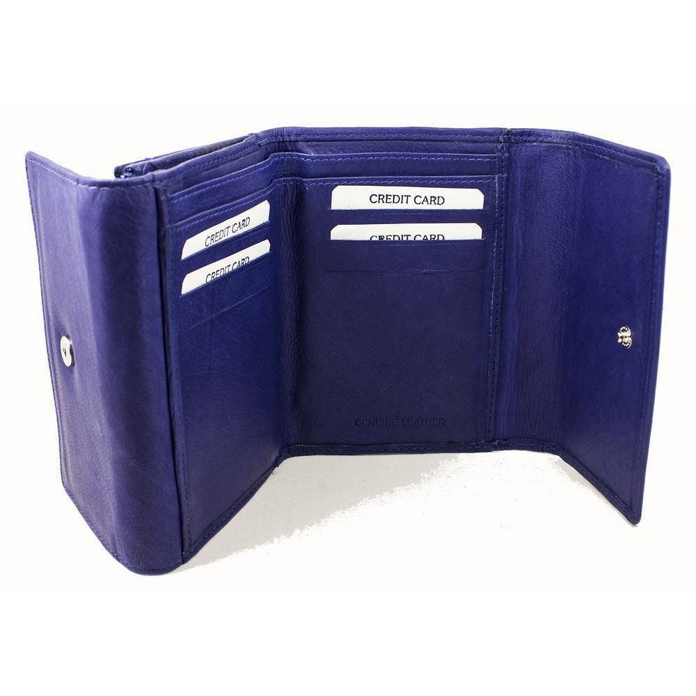 Blue Wallet Leather Wallet Ladies Purse Small Ladies Wallet Etsy UK