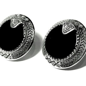 Black onyx earrings 925 Sterling silver earrings Black onyx stud earrings Black onyx studs Onyx gemstone earrings Onyx jewelry Gems jewelry
