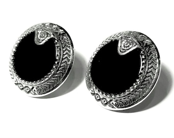 Black onyx earrings 925 Sterling silver earrings Black onyx stud earrings Black onyx studs Onyx gemstone earrings Onyx jewelry Gems jewelry