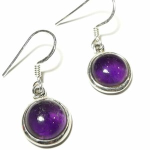 Amethyst earrings 925 Sterling silver earrings Amethyst dangle earrings Amethyst dangles Natural amethyst gemstone earrings Amethyst jewelry