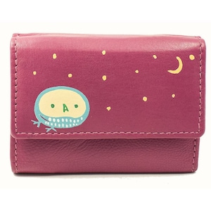 Búho en la cartera de la noche billetera rosa cartera cuero cartera señoras cartera señoras cartera cuero genuino mujer mujer's bolso regalo de los niños