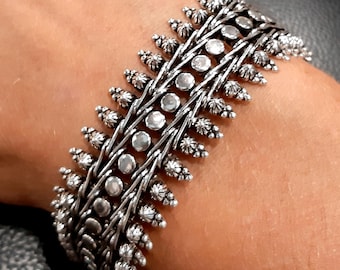 Bysantinskt kedjearmband Bysantinskt armband i sterlingsilver Sammanvävt armband Flätat armband Vävt silverarmband Repkedjearmband