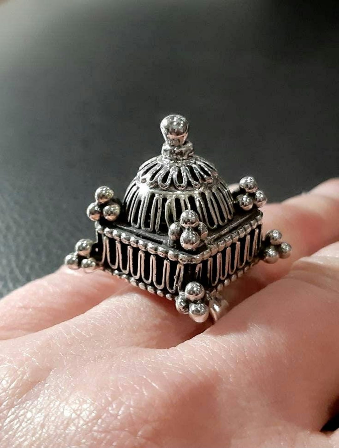 Base De Bague Réglable Argent 925 PH PandaHall - Anneau 5 Griffes Pour Pierre - 1 Pièce