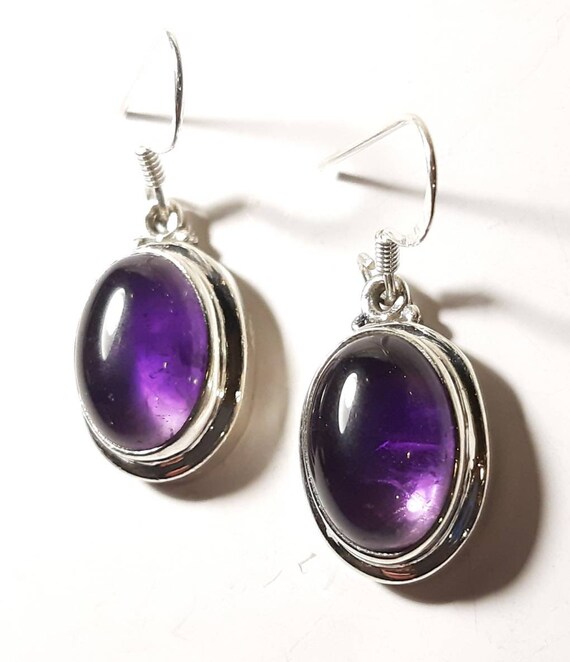 Natural amethyst earrings sale