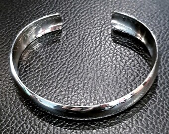 Wide cuff 925 Sterling silver bracelet Adjustable cuff bracelet Unisex bracelet Wide silver cuff Plain cuff Wide open bangle Mens bracelet