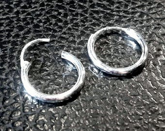 Endless hoops 925 Sterling silver Hoop earrings Small hoops Dainty hoops Contemporary hoops Minimalist Modern Evert day hoops