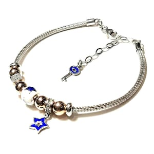Bettelarmband Himmliche Armband Sterling Silber Armband Schlangenkette Armband Schutz Armband Viel Glück Schmuck Pandora Style Armband