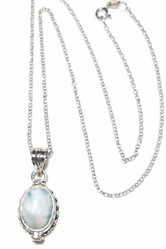 ラリマーフォトロケットネックレス 925スターリングシルバーロケット  