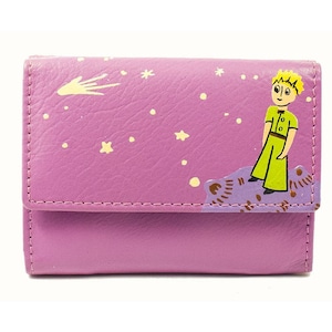 Cartera Le Petit Prince El Principito Pequeña cartera de cuero rosa Bolso de mujer de cuero genuino Pintado a mano Colores eternos Regalo para niños