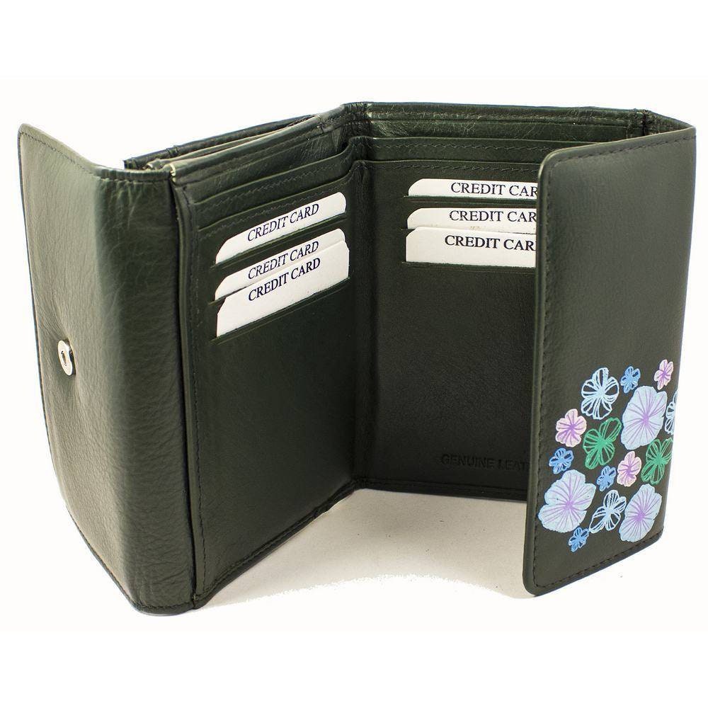 Dark green wallet Leather wallet Ladies purse Ladies wallet Etsy 日本