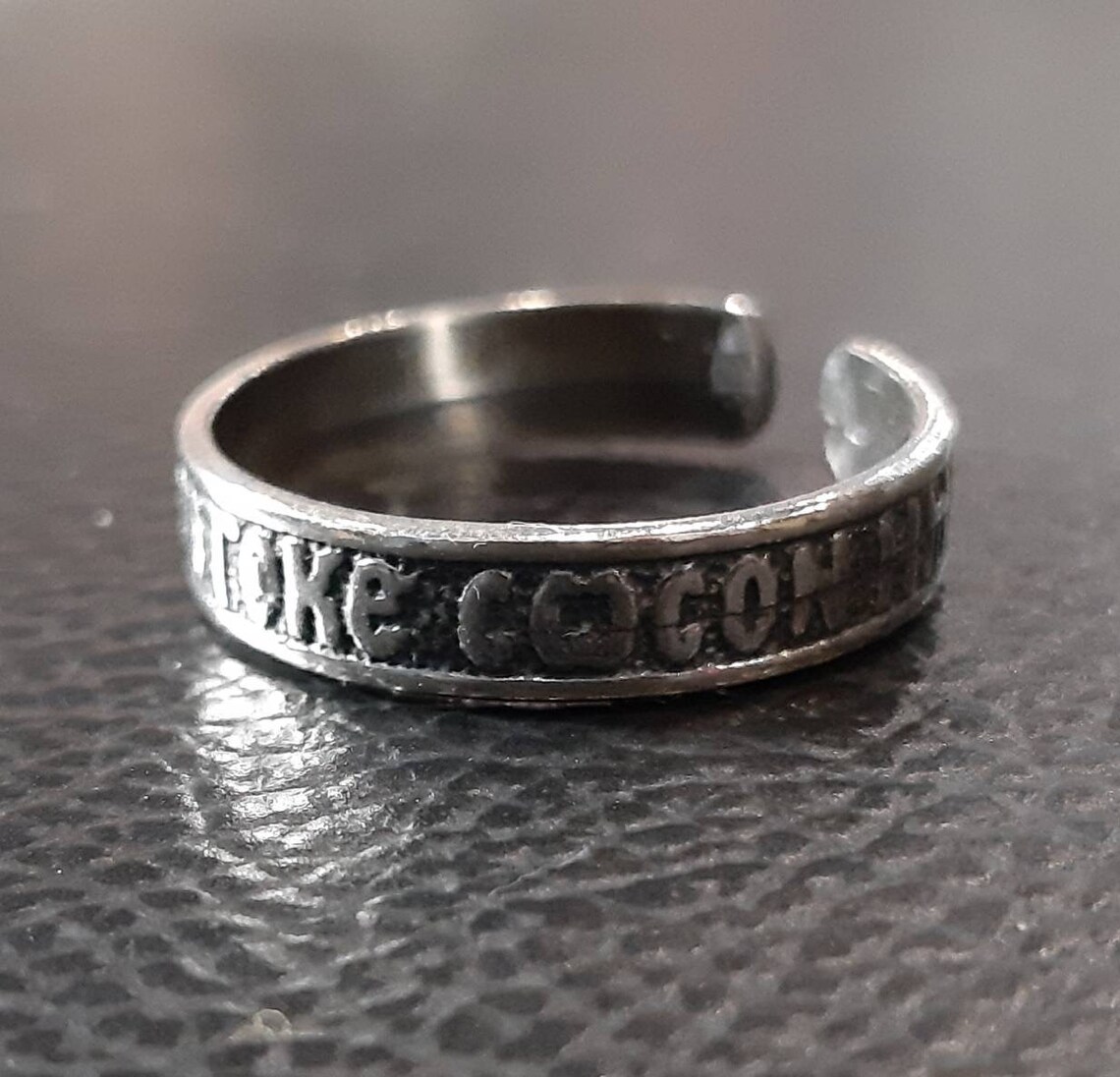 Anillo pulgar masculino Ajustable Unisex 925 Banda de plata Etsy