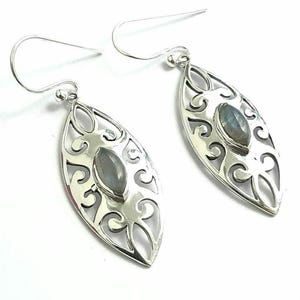 Labradorite earrings Sterling silver earrings Labradorite dangle earrings Labradorite dangles Cut out earrings Labradorite gemstone jewelry