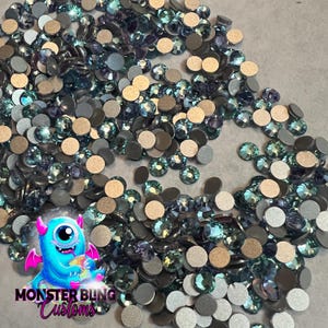 GLASS 5mm/SS20 Rhinestones! Non hotfix, flat back, color shifting blue light purple