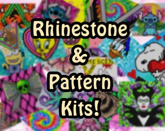Rhinestone and Pattern Kits! All rhinestones needed and a digital pattern. Complete Set, you pick which one!