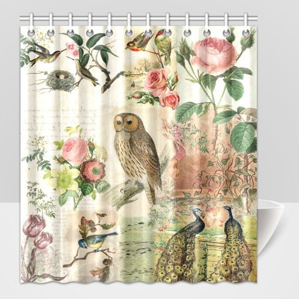 Owl Shower Curtain Etsy