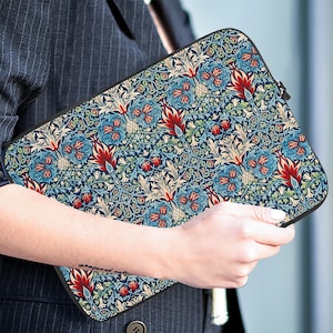 William Morris Snakehead Pattern Laptop Sleeve, 10inch, 12, 13 inch, 15 inch, 17 inch, Back To School Laptop Case, Birthday Gift for Mom