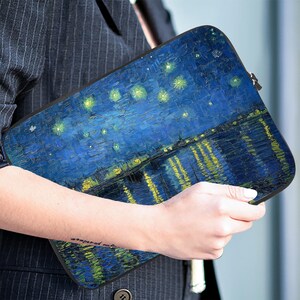 Vincent van Gogh Starry Night Over The Rhone Laptop Sleeve, MacBook Pro Case 10inch, 12 inch, 13 inch, 15 inch, 17 inch, Back To School Case