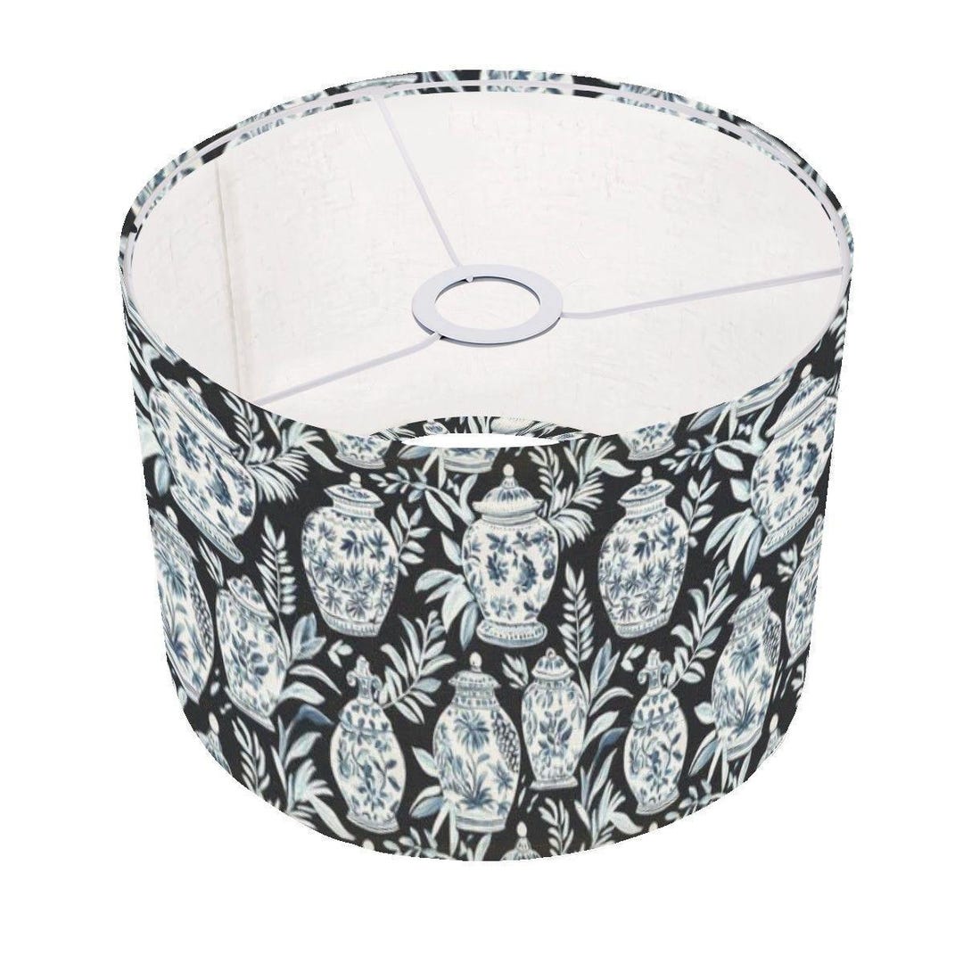 Chinese Ginger Jars Black White Lamp Shade, Arc Floor Lamp (made in USA ...