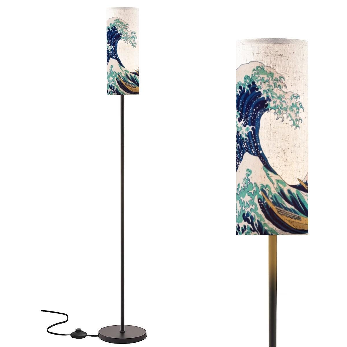 Japanese Big Wave Floor Lamp Modern Standing Lamp (Made in USA), Housewarming Gift for Dad, Birthday Gift, Christmas Gift