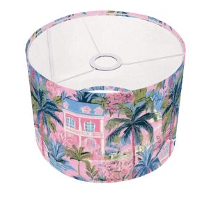 Pink Palm Lampshade, Tropical Vibes Pendant Lampshade, Gift for Her, Mother's Day Present Girlfriend, New Apartment Gift Housewarming