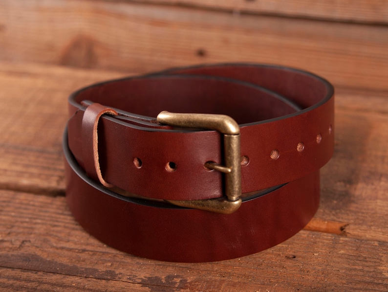 Leather Belt Full Grain Leather Belt Brown Leather Belt Etsy