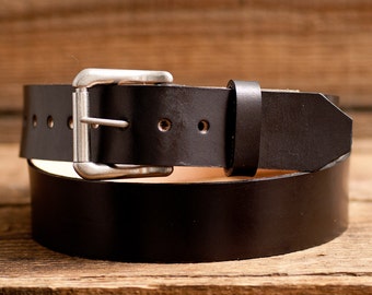 Leather Belt, Full Grain Leather Belt, Black Leather Belt, Mens Leather Belt, Womens Leather Belt