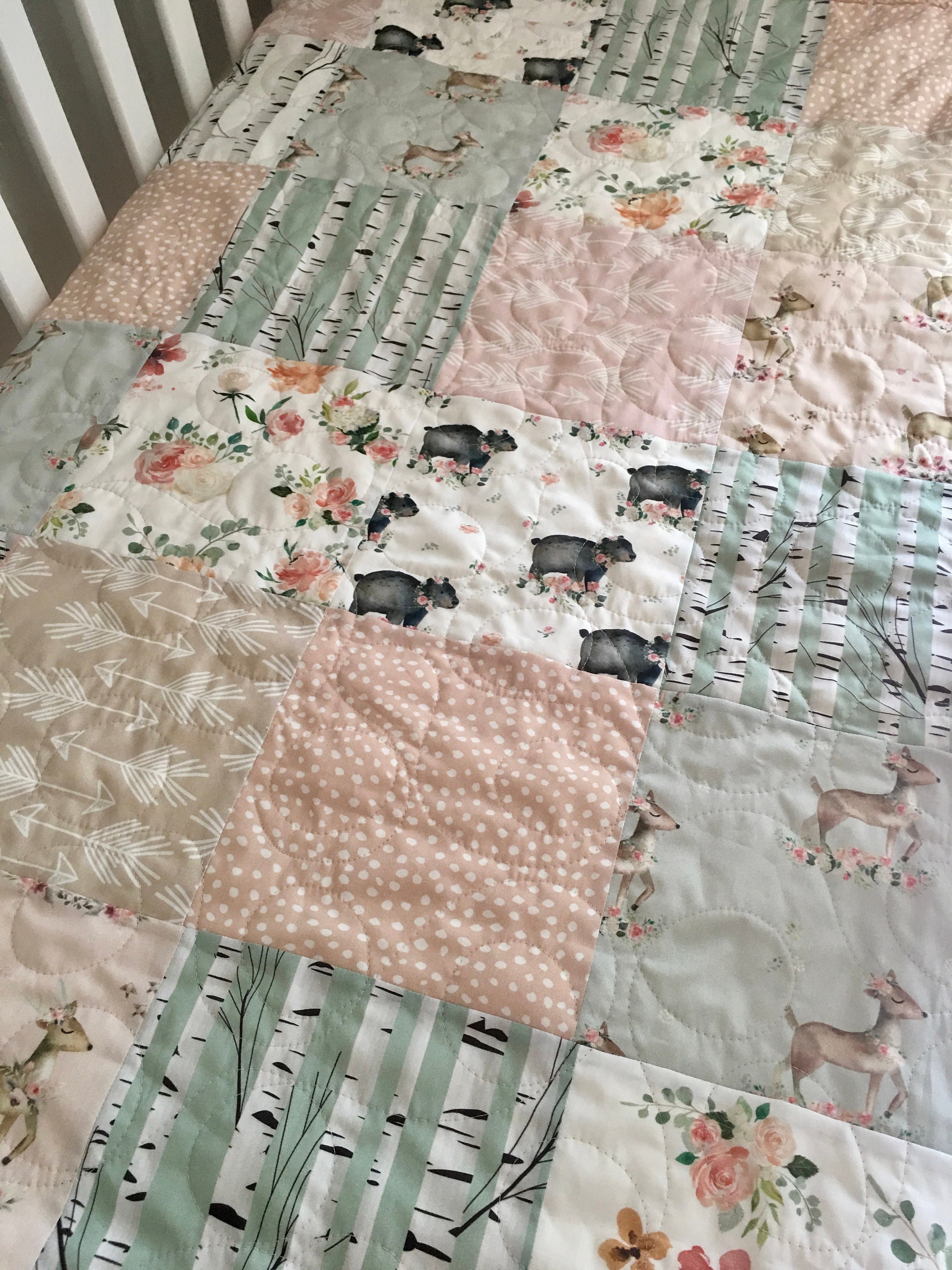 Sweet Pea Quilt Kit Sewing Kit Pre Cut Quilt Kit Baby Quilt Etsy