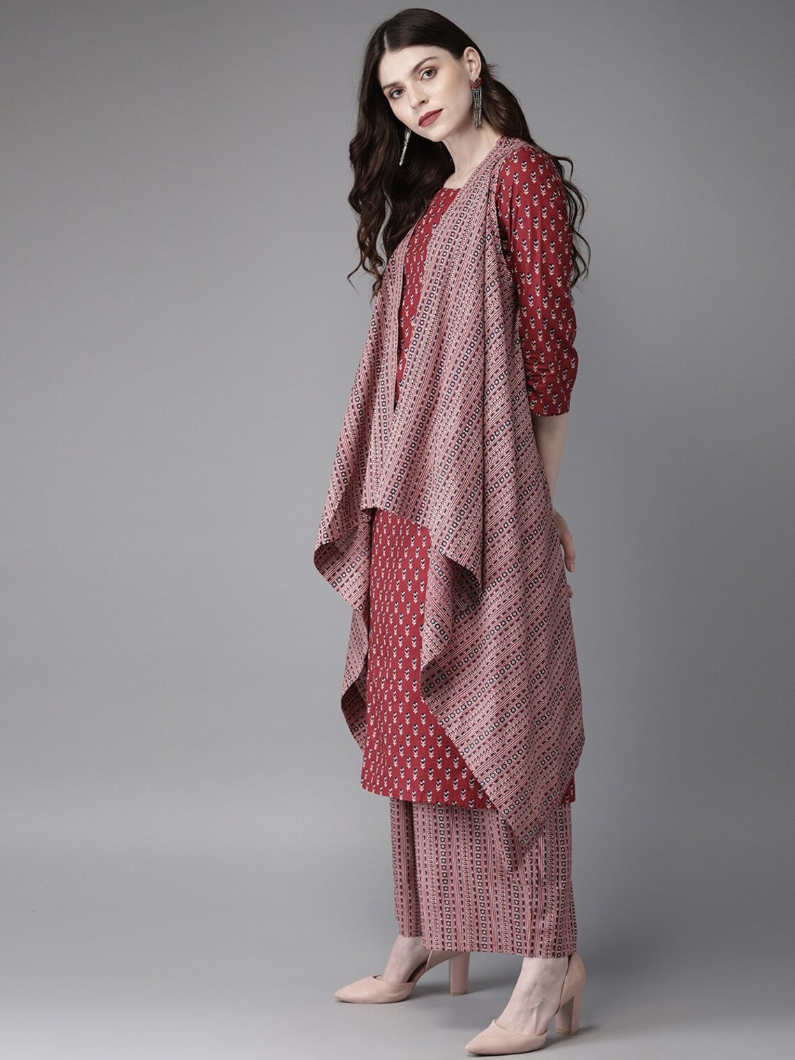 Pure Cotton Women Long Dress/ Ethnic Jacket/ Palazzo Pant/ Etsy UK