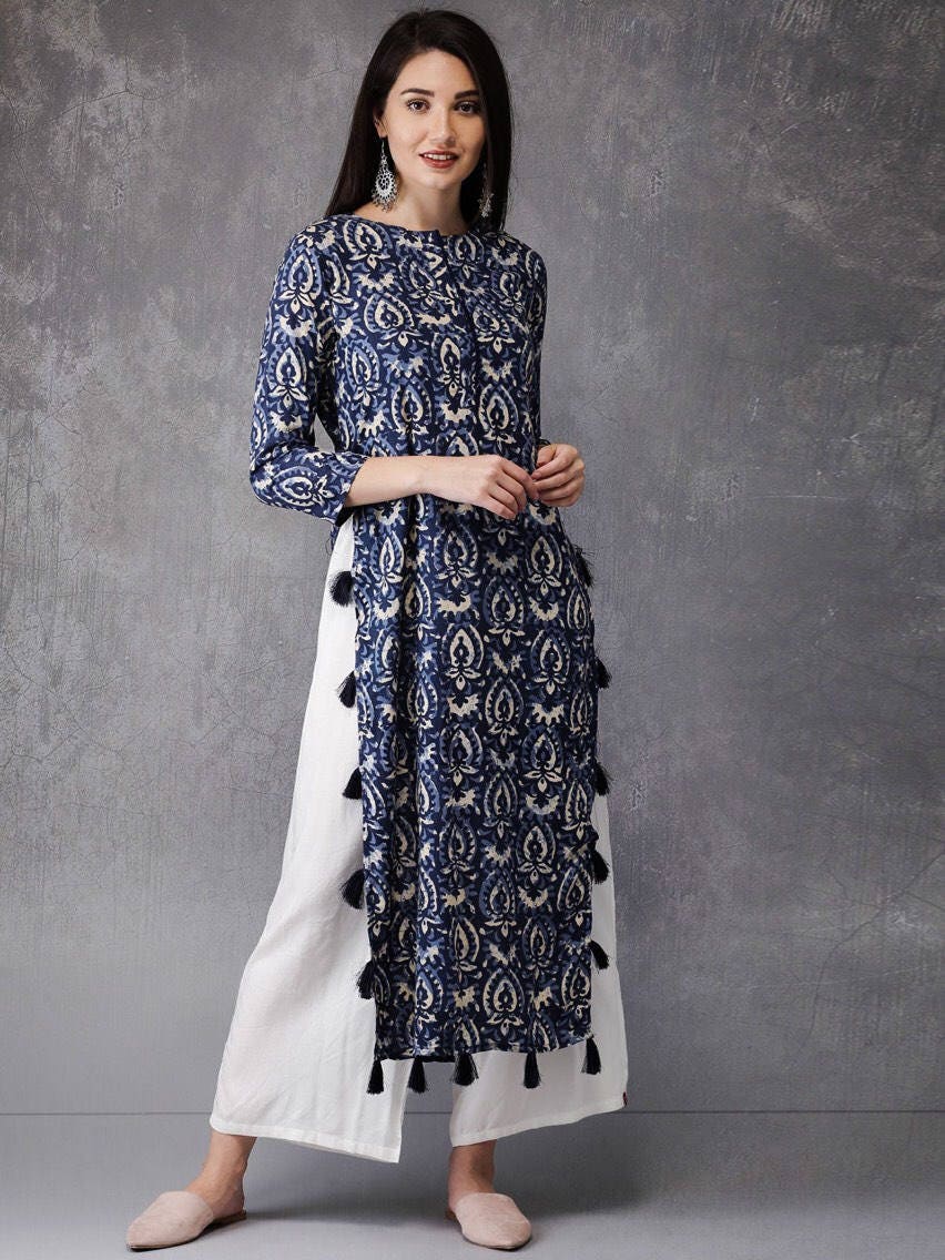 Batik print kurtis clearance online