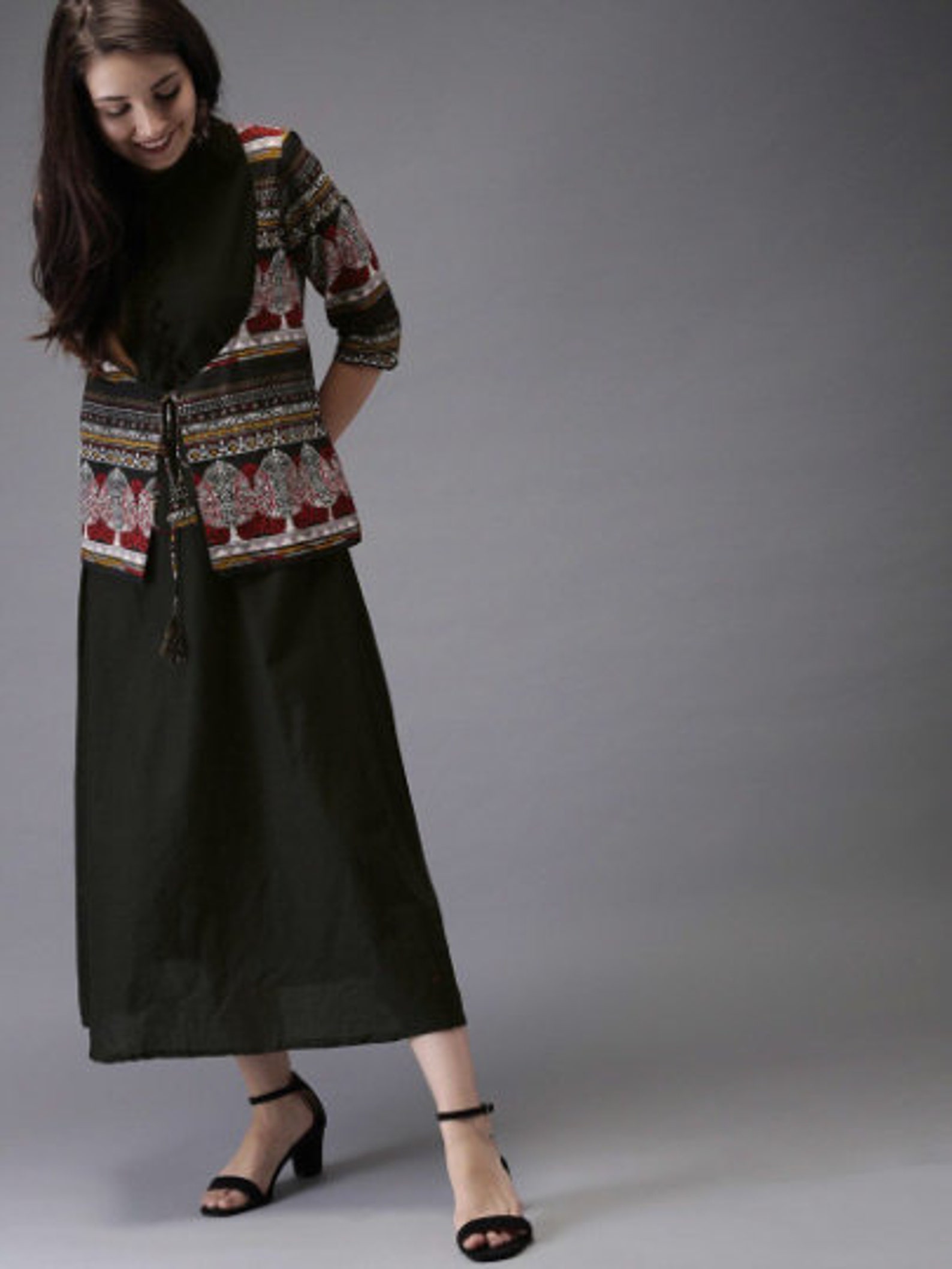 Beautiful Cotton Ethnic Kurta With Jacket /batik Print/ Long - Etsy