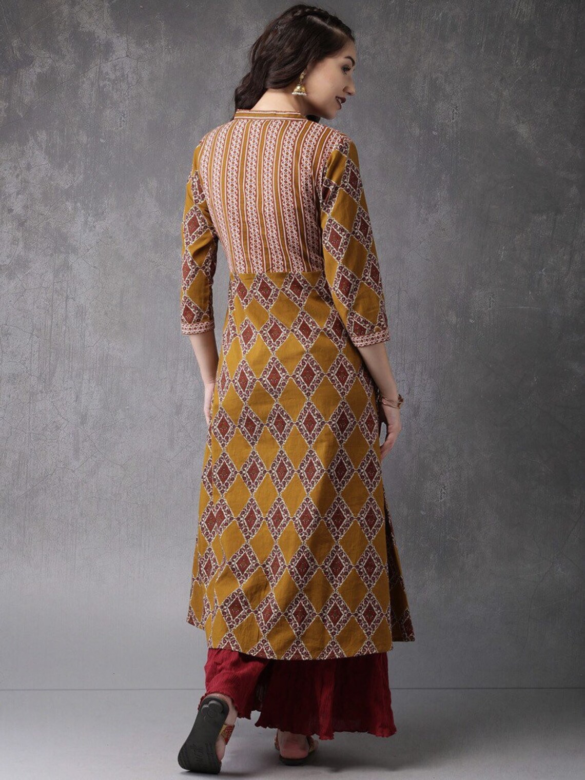 Long Bohemian Dress/ Long Ethnic Kurta/ Pure Cotton/ Fabric - Etsy