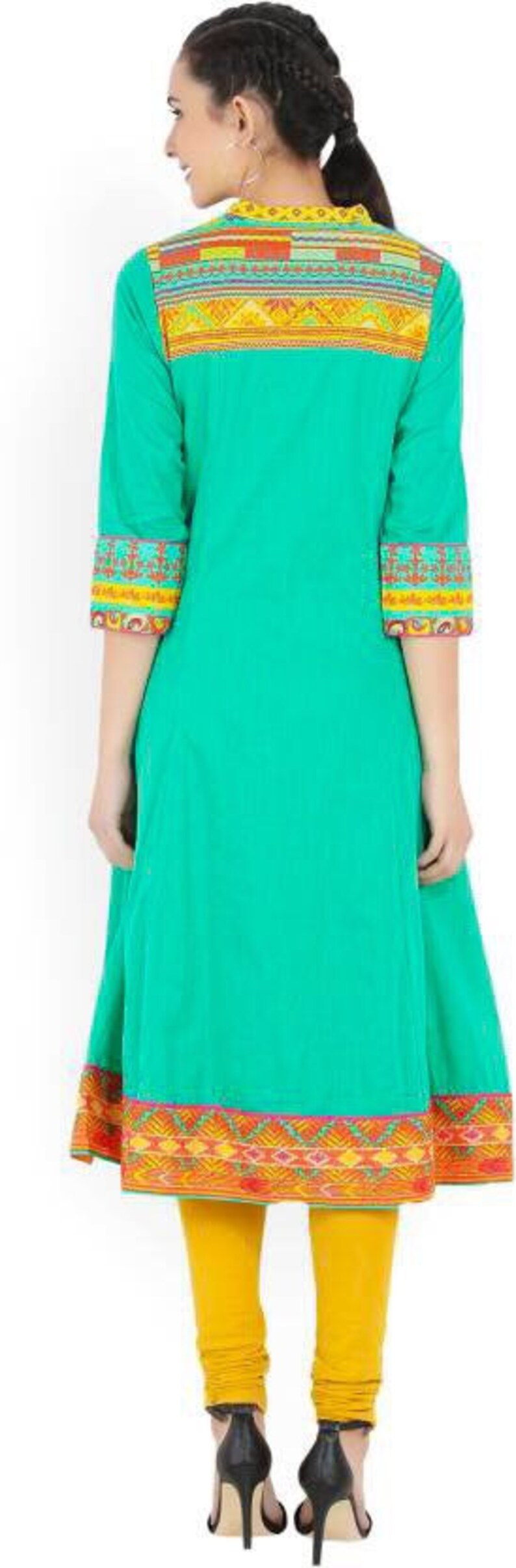 long shrug with kurta and pant