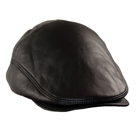 mens leather driving caps