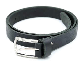 Handmade Full Grain Leather Belt | Mens Leather Belt | Genuine Leather Belt for Men | Black Leather Belt | Custom Handmade Belt