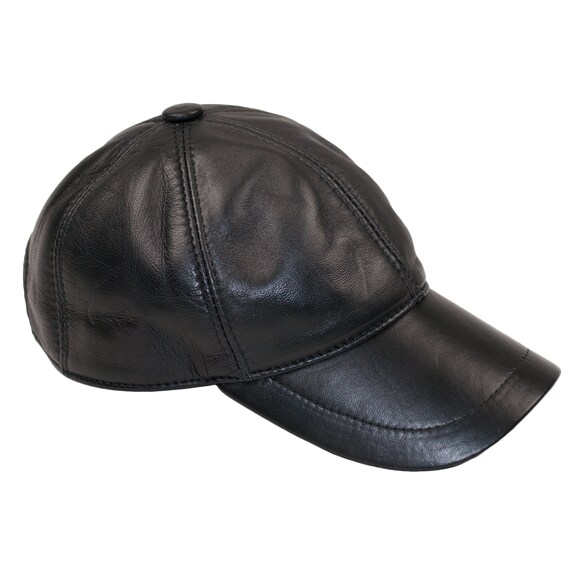 Genuine Leather Baseball Cap Precurved 
