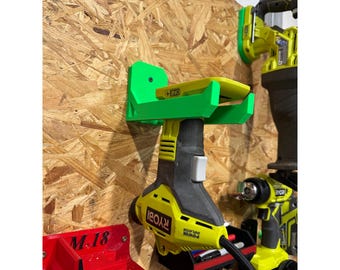 Ryobi Inflator Wall Mount | 3D Printed Ryobi Tool Holder | Garage Tool Organizer | PLA Wall Mount