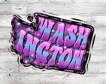 Washington State PNG Design: Custom State Outline (Digital Download