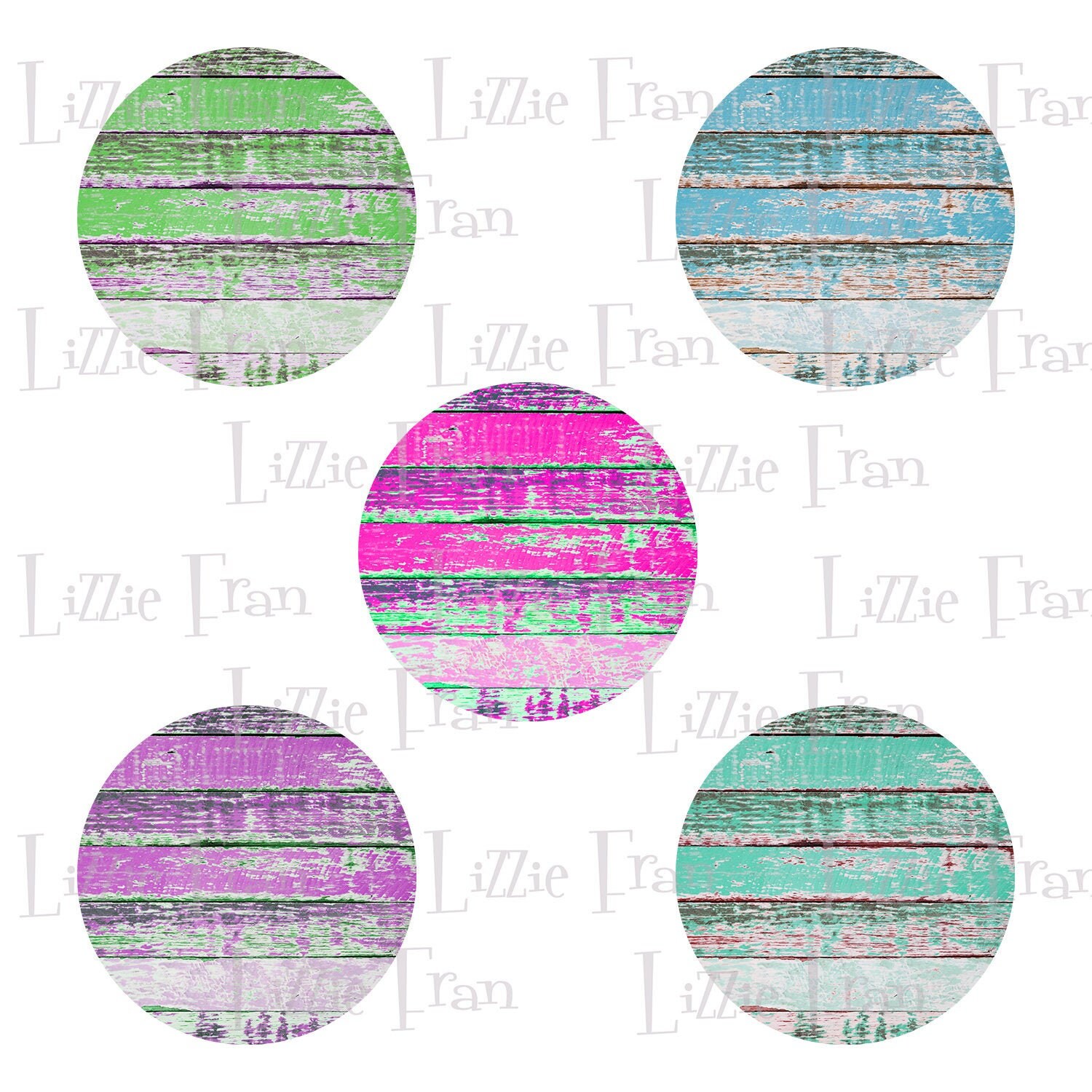 Download Wood Circle Backgrounds Bundle Sublimation Design Pink Blue Etsy