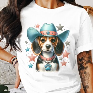 Beagle Cowboy Hat Png, Cute Western Dog Digital Design, Funny Beagle Sublimation Design, Funny Cowboy Dog Digital Download