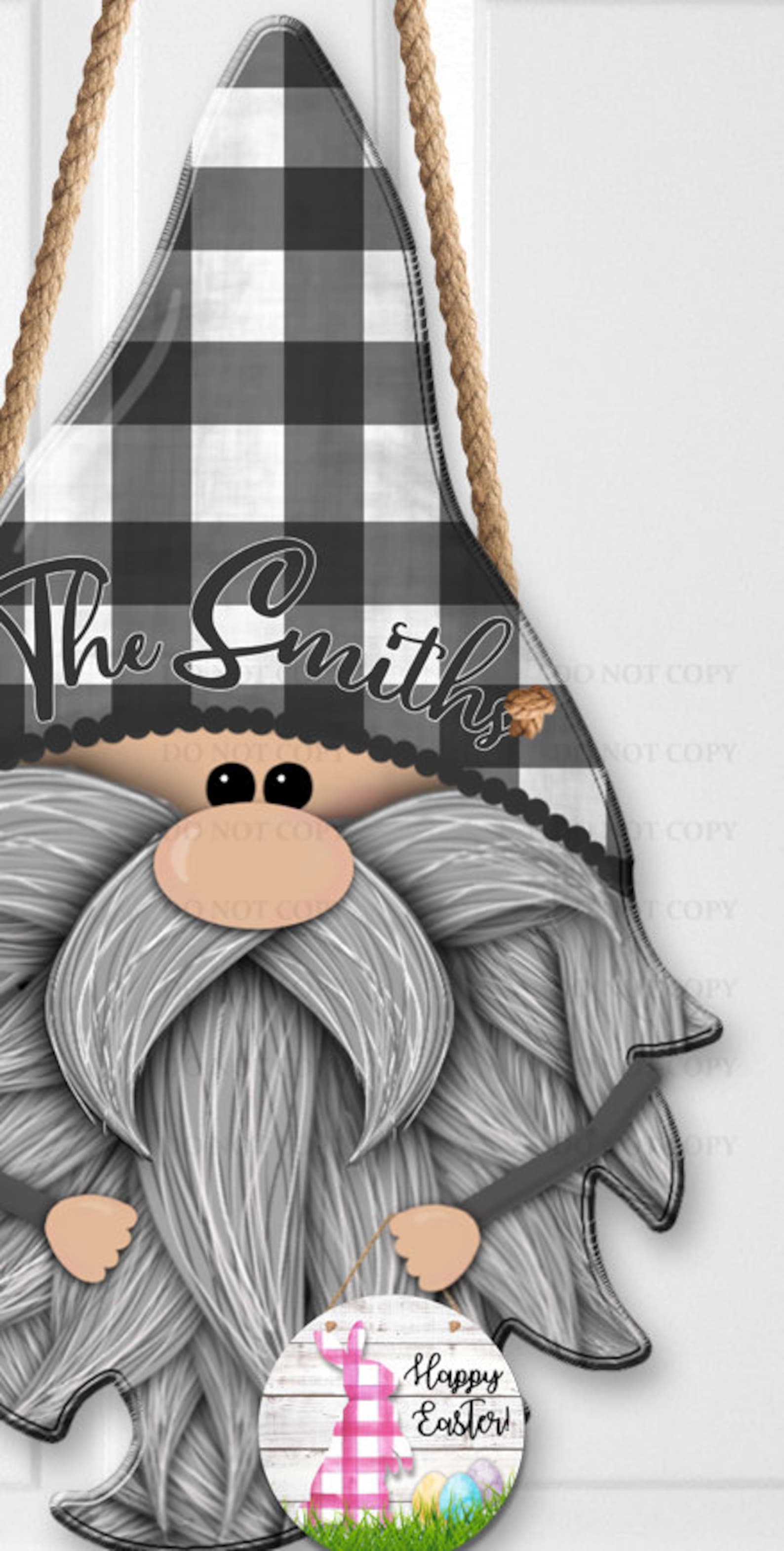 Personalized Gnome Door Hanger With Interchangeable Seasonal Etsy