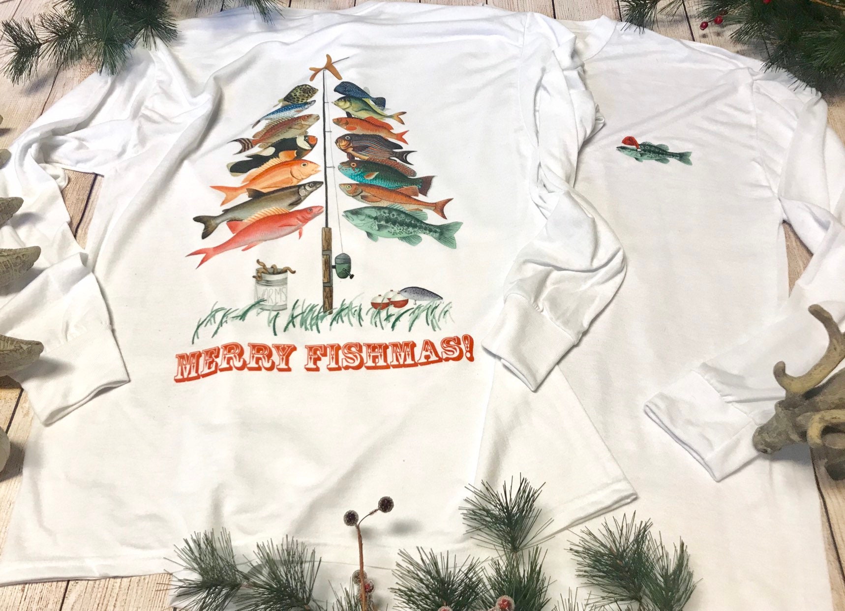 Merry Fishmas Christmas Fish Tree T-shirt -  Israel