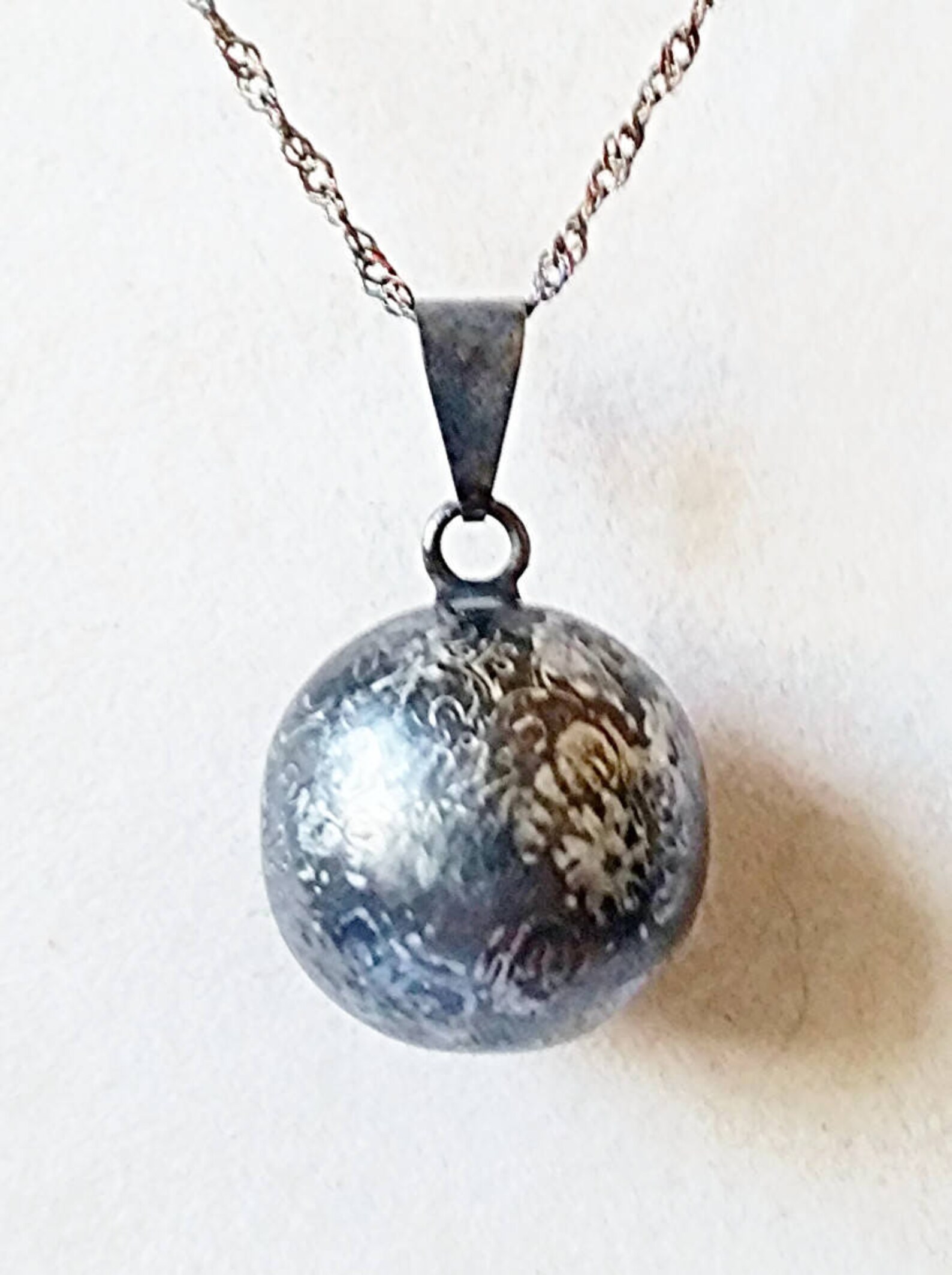Black harmony ball chime necklace bali ball Angel Caller Etsy