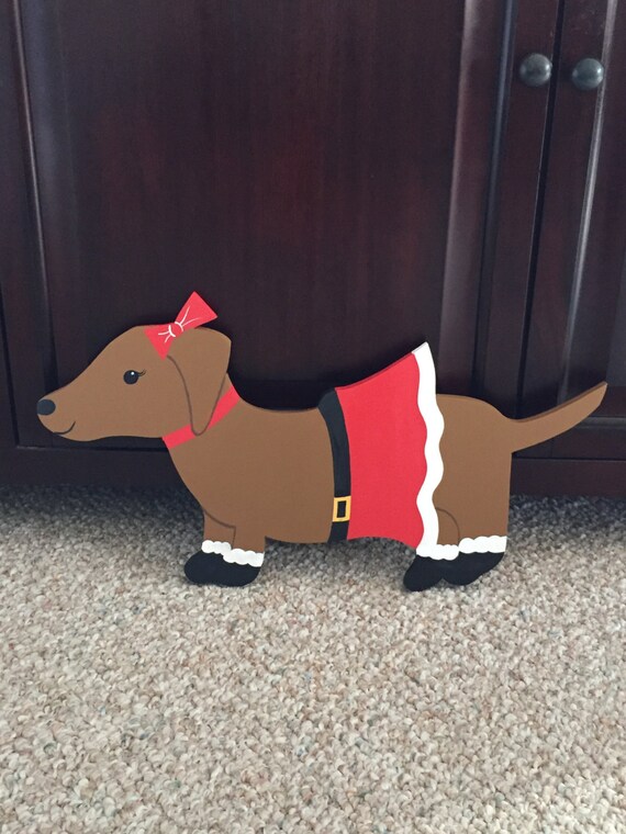 Christmas Dachshund Outdoor Lawn Decoration Etsy