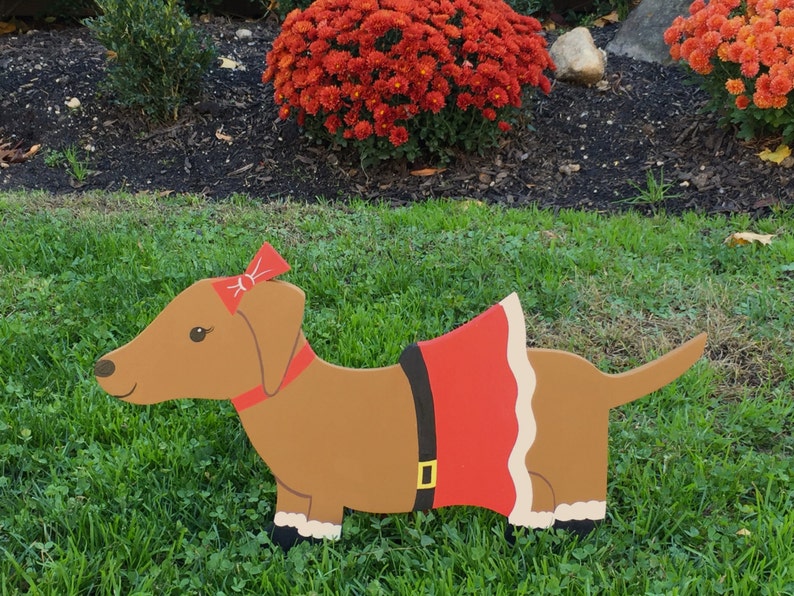 Christmas Dachshund Outdoor Lawn Decoration Etsy