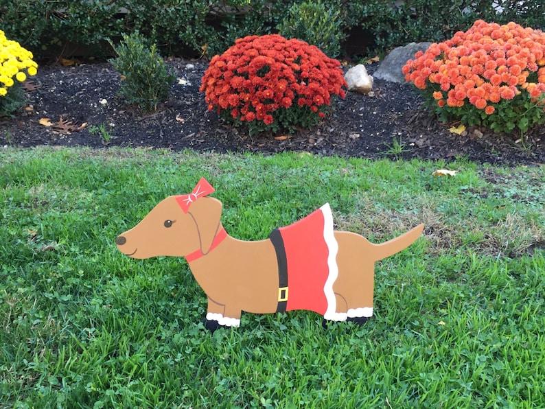 Christmas Dachshund Outdoor Lawn Decoration Etsy