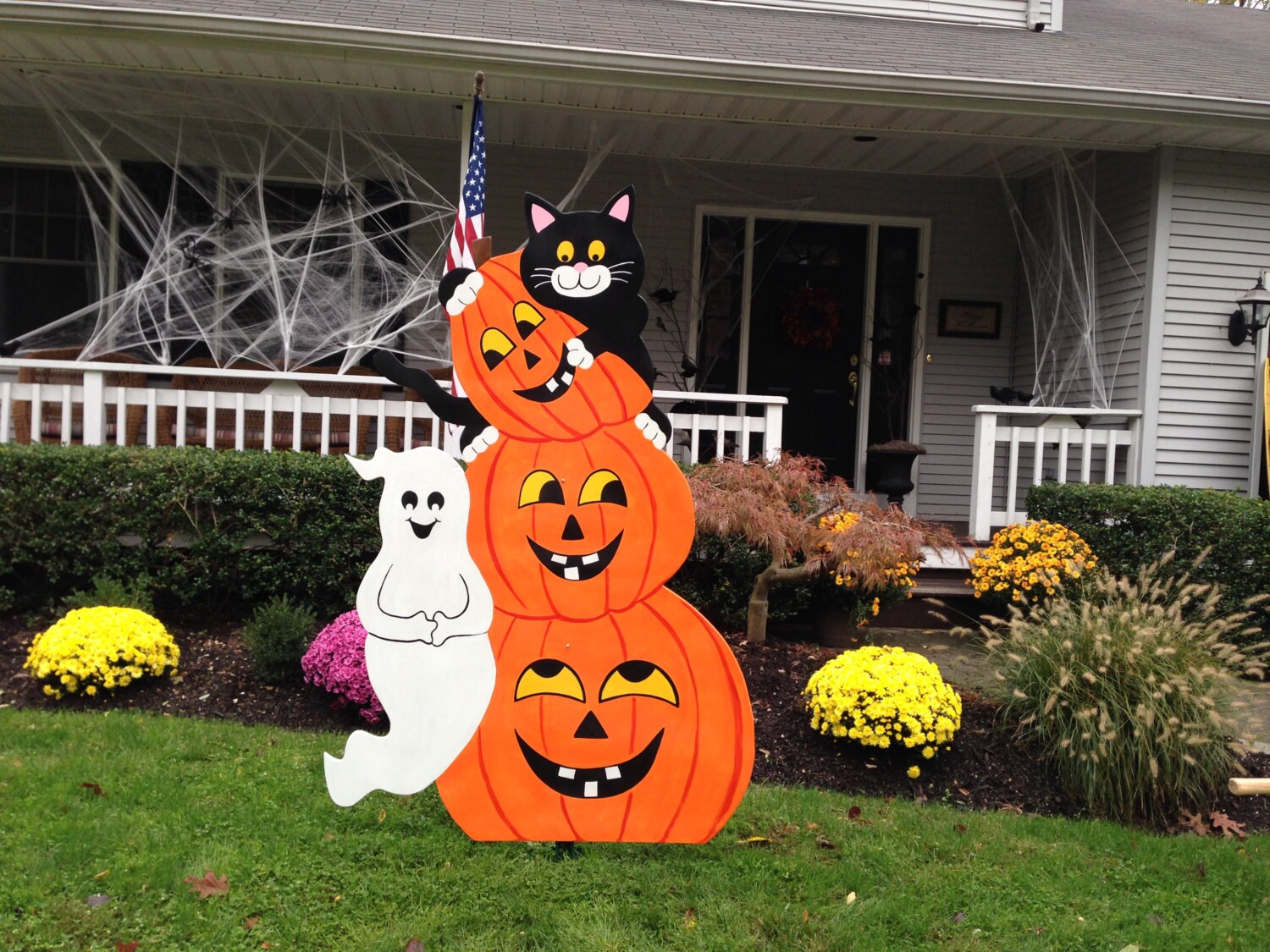 Wooden halloween decorations discount