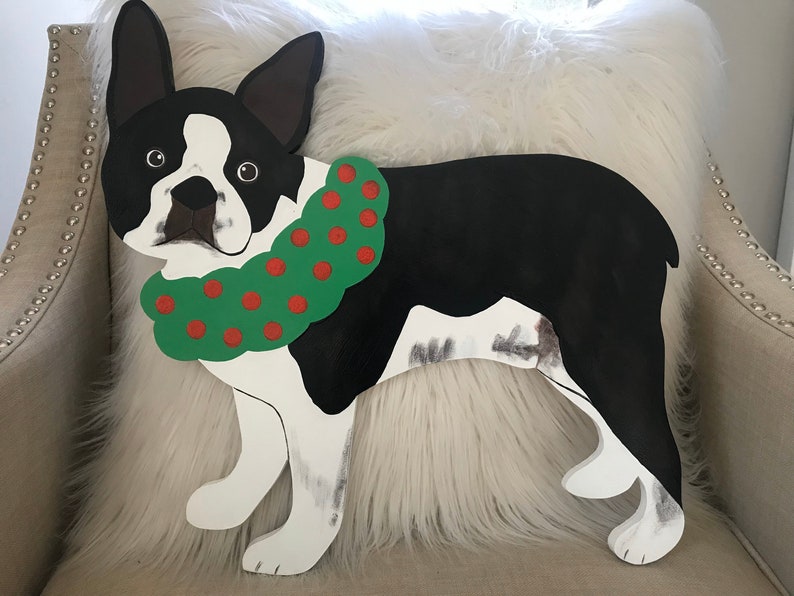 Boston Terrier Outdoor Christmas Decoration 