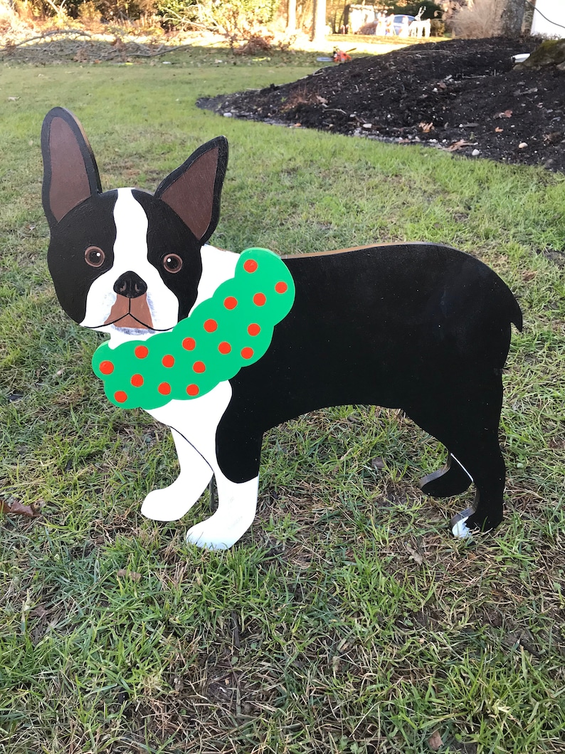 Boston Terrier Outdoor Christmas Decoration 